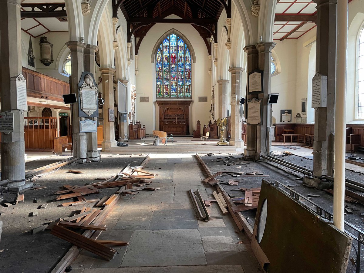 Matthew Lloyd Architects St Mary Walthamstow Construction January Pews Removed