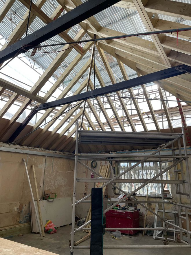 Matthew Lloyd Architects Alford House Club Roof Progress