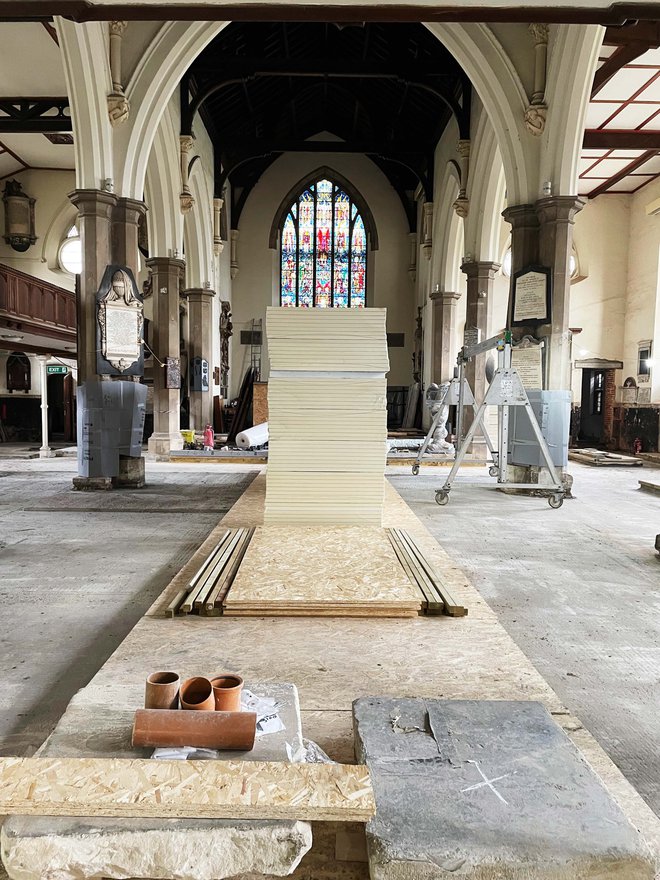 Matthew Lloyd Architects St Mary Walthamstow Construction March Nave