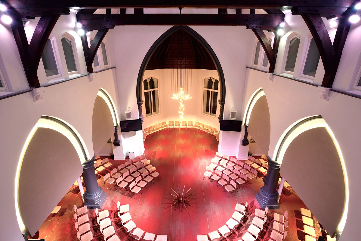 Matthew Lloyd Architects St Davids Holloway Interior Nave Seating Cross Cover