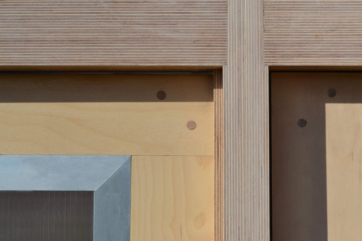 Matthew Lloyd Architects Trio Community Pavilion Detail Timber Window