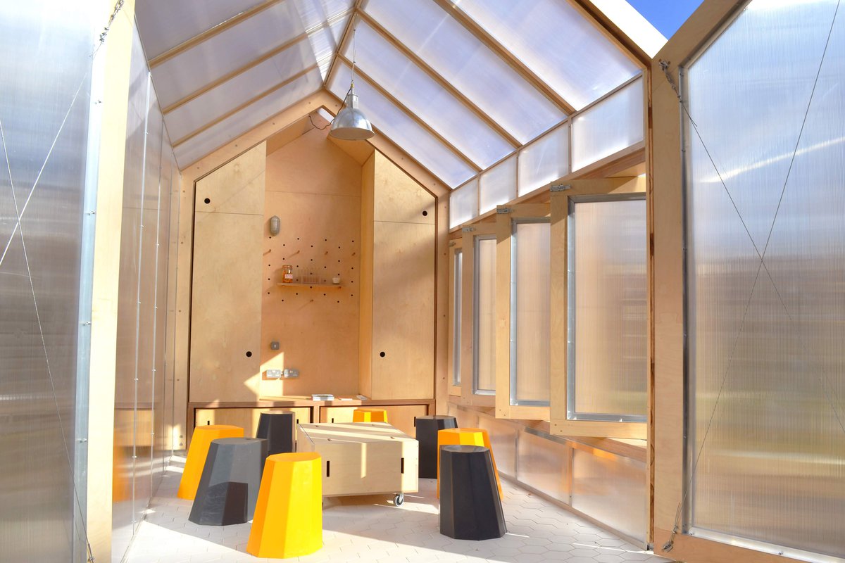 Matthew Lloyd Architects Trio Community Pavilion Light Interior