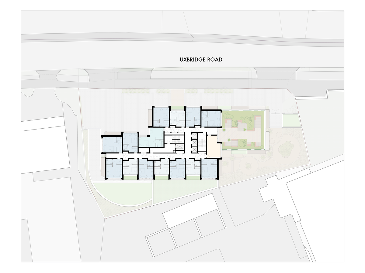 Matthew Lloyd Architects Uxbridge Road Hayes Hotel Drawings Fifth Floor Plan