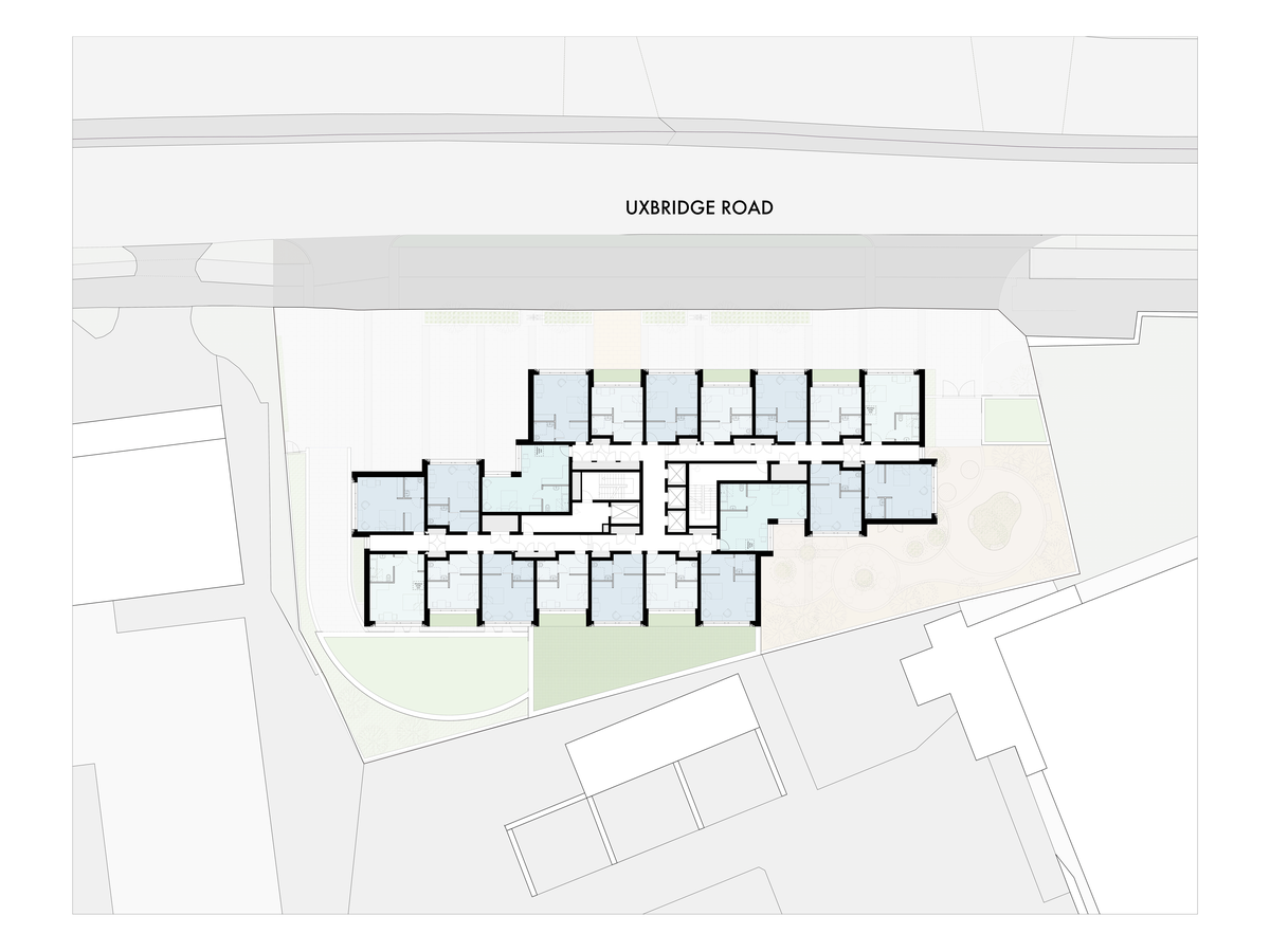 Matthew Lloyd Architects Uxbridge Road Hayes Hotel Drawings First Floor Plan