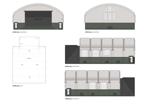 Matthew Lloyd Architects Alford House Club Upper Hall Internal Elevation