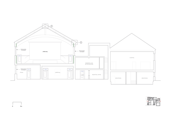 Matthew Lloyd Architects Alford House Club Section 01
