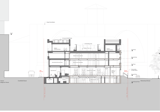 Matthew Lloyd Architects Kings Cross Methodist Church Elevation Proposed Section 01