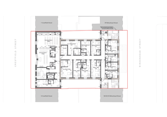 Matthew Lloyd Architects Kings Cross Methodist Church Proposed 1F Plan