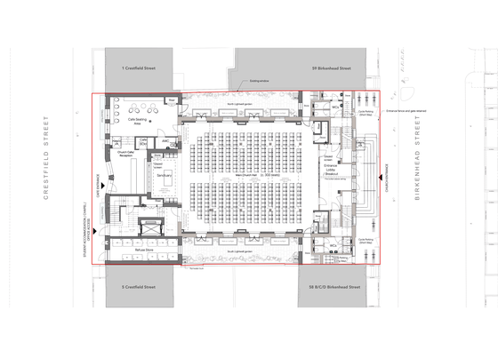 Matthew Lloyd Architects Kings Cross Methodist Church Proposed Gf Plan